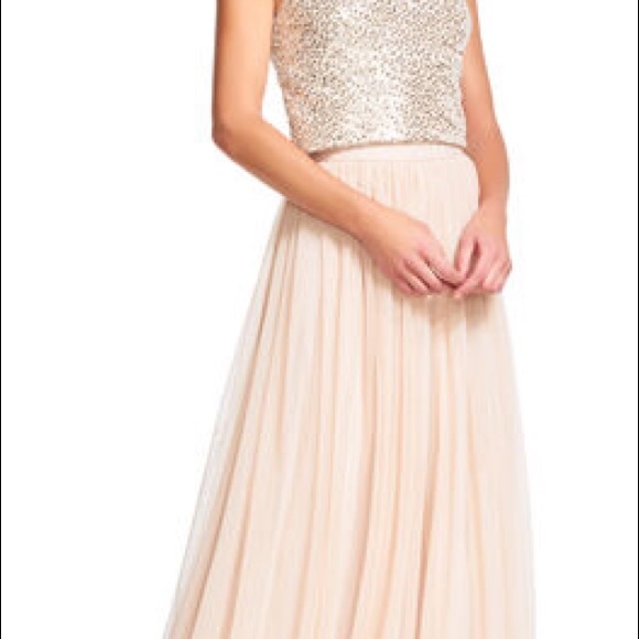 Sequin dress-set w/ tulle skirt-pm gown, prom etc. - Picture 4 of 15